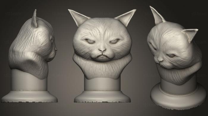 3D model Grumpy Cat Bust (STL)